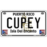 Cupey Puerto Rico Metal Novelty License Plate 4" x 2.2" (MLP)