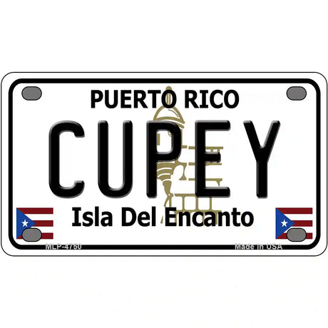 Cupey Puerto Rico Metal Novelty License Plate 4" x 2.2" (MLP)