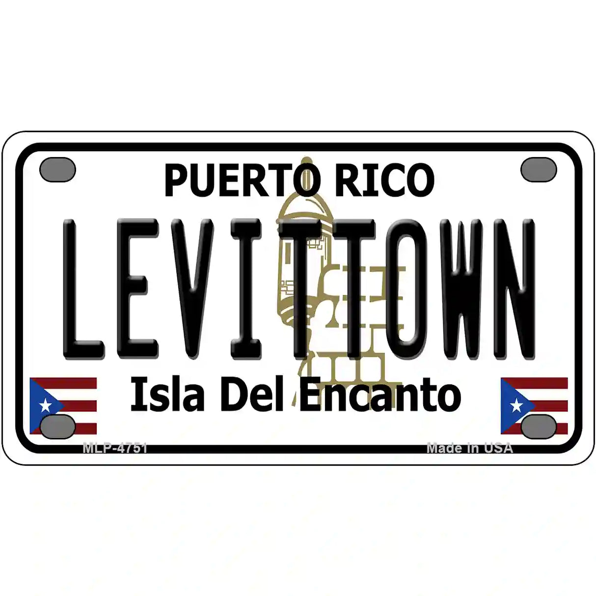 Levittown Puerto Rico Metal Novelty License Plate 4" x 2.2" (MLP)