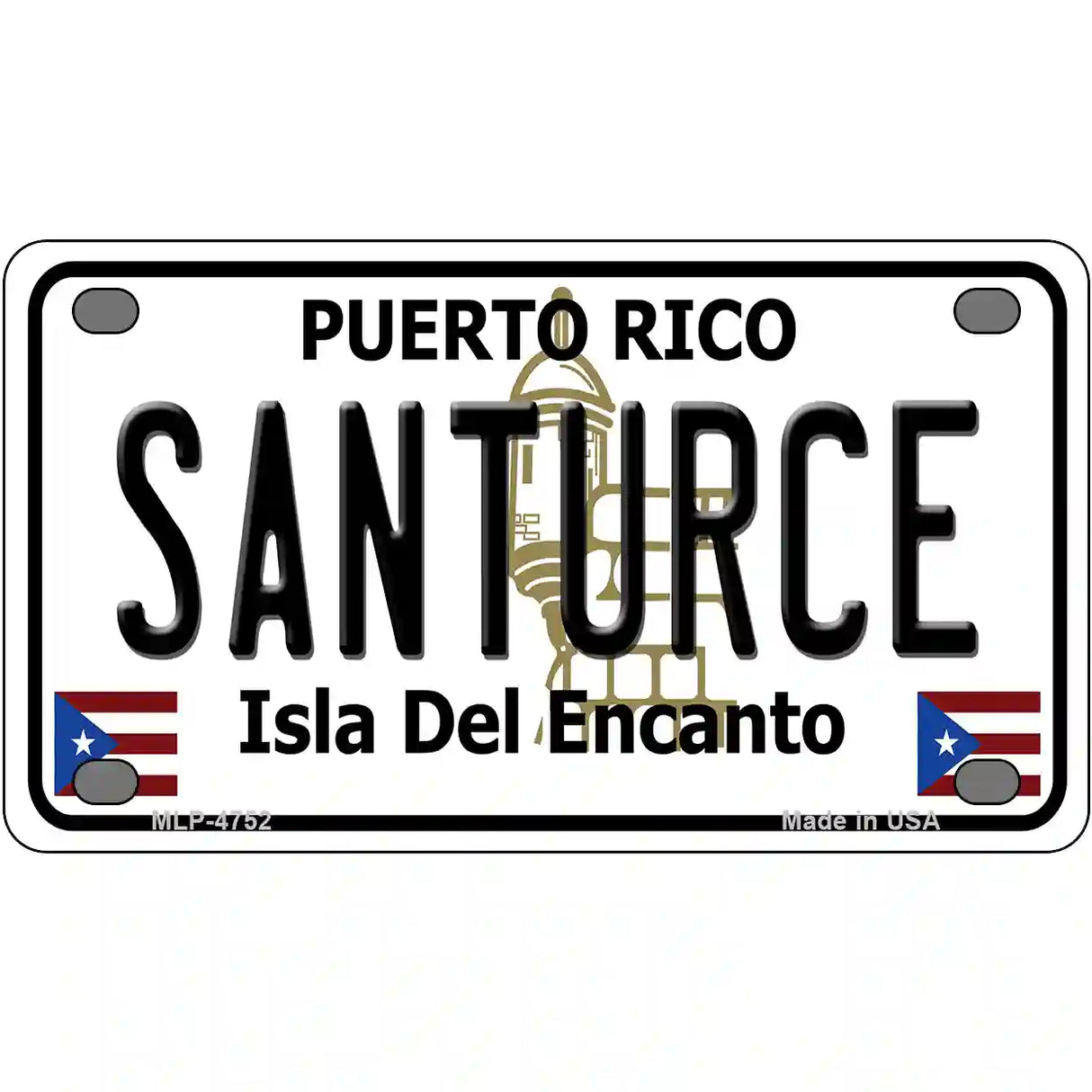 Santurce Puerto Rico Metal Novelty License Plate 4" x 2.2" (MLP)