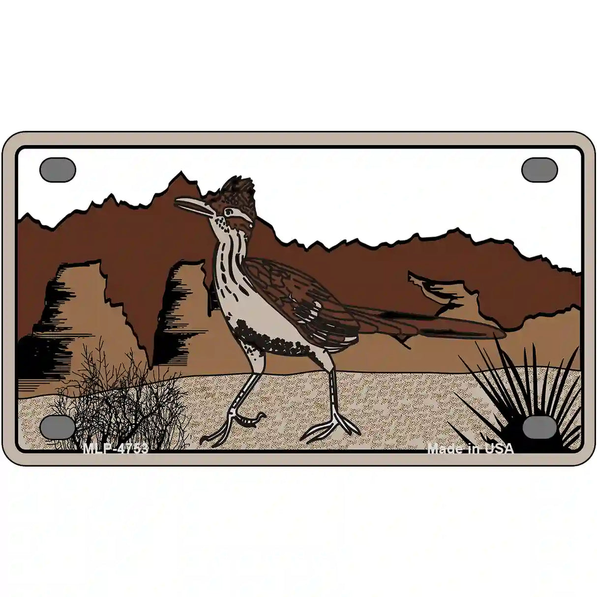 Roadrunner Novelty Metal License Plate 4" x 2.2" (MLP)