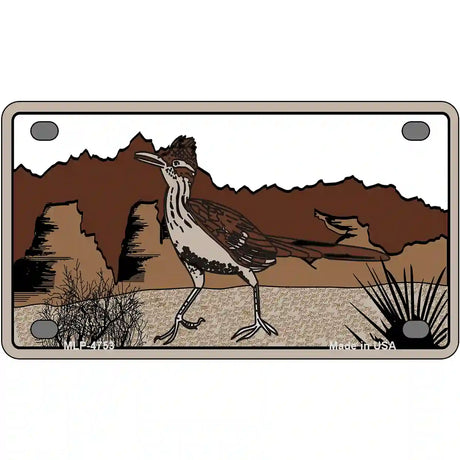 Roadrunner Novelty Metal License Plate 4" x 2.2" (MLP)