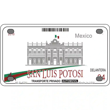 San Luis Potosi Mexico Novelty Metal License Plate 4" x 2.2" (MLP)