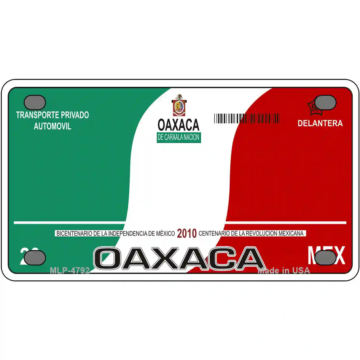 Oaxaca Mexico Novelty Metal License Plate 4" x 2.2" (MLP)