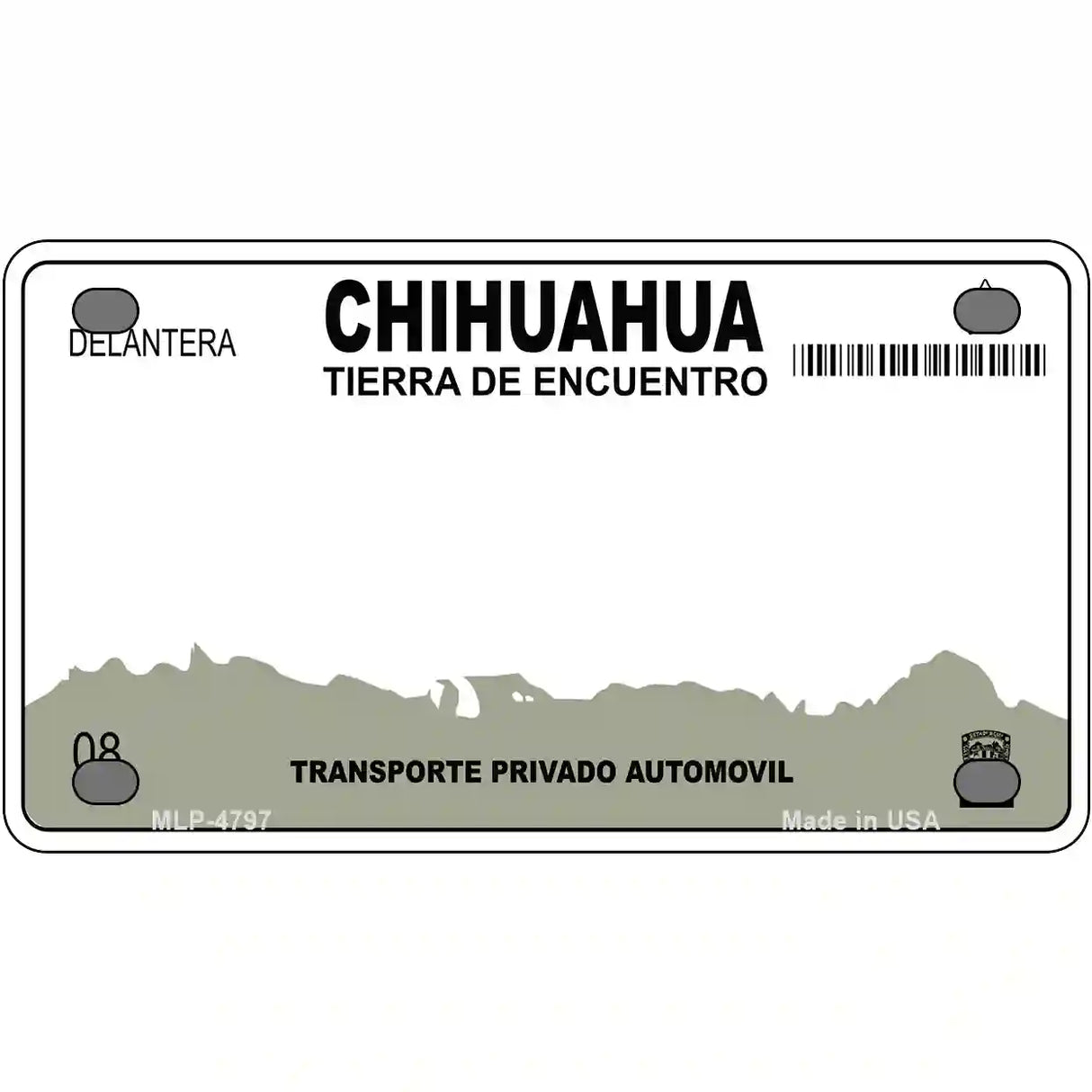 Chihuahua Mexico Novelty Metal License Plate 4" x 2.2" (MLP)