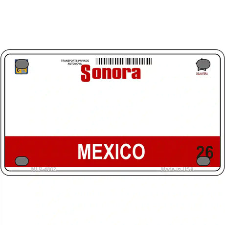 Sonora Mexico Novelty Metal License Plate 4" x 2.2" (MLP)