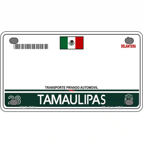 Tamaulipas Mexico Novelty Metal License Plate 4" x 2.2" (MLP)