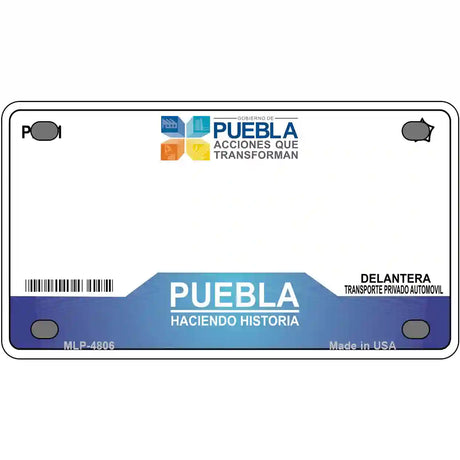 Puebla Mexico Novelty Metal License Plate 4" x 2.2" (MLP)