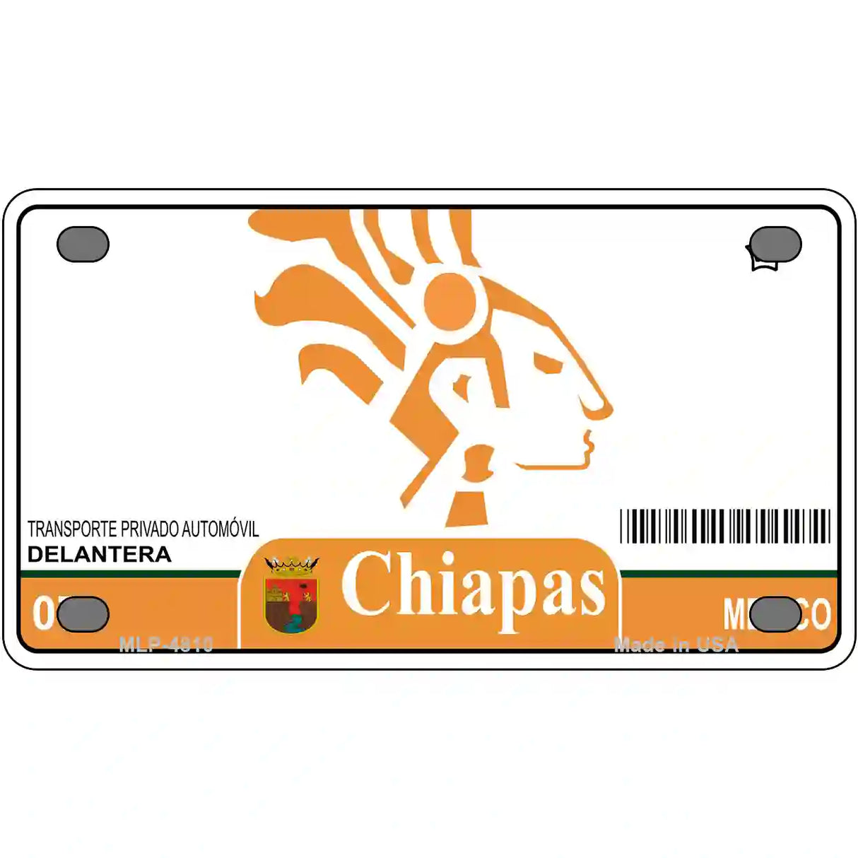 Chiapas Mexico Novelty Metal License Plate 4" x 2.2" (MLP)