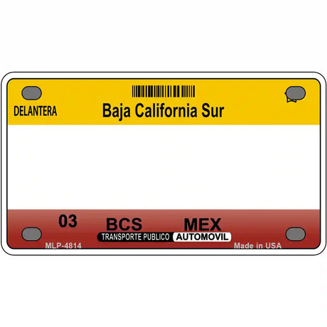 Baja California Sur Mexico Novelty Metal License Plate 4" x 2.2" (MLP)