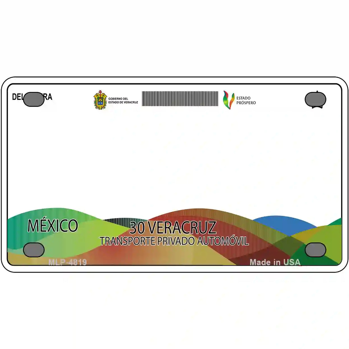 Veracruz Mexico Novelty Metal License Plate 4" x 2.2" (MLP)