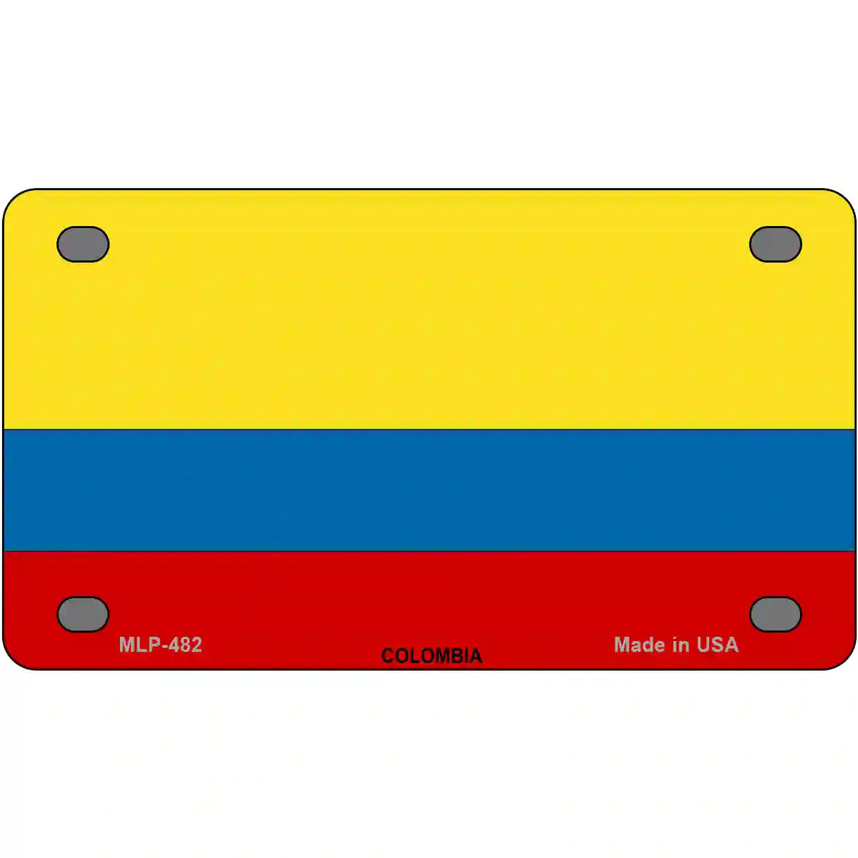 Colombia Flag Metal Novelty License Plate 4" x 2.2" (MLP)