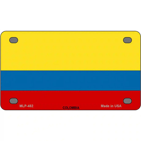 Colombia Flag Metal Novelty License Plate 4" x 2.2" (MLP)