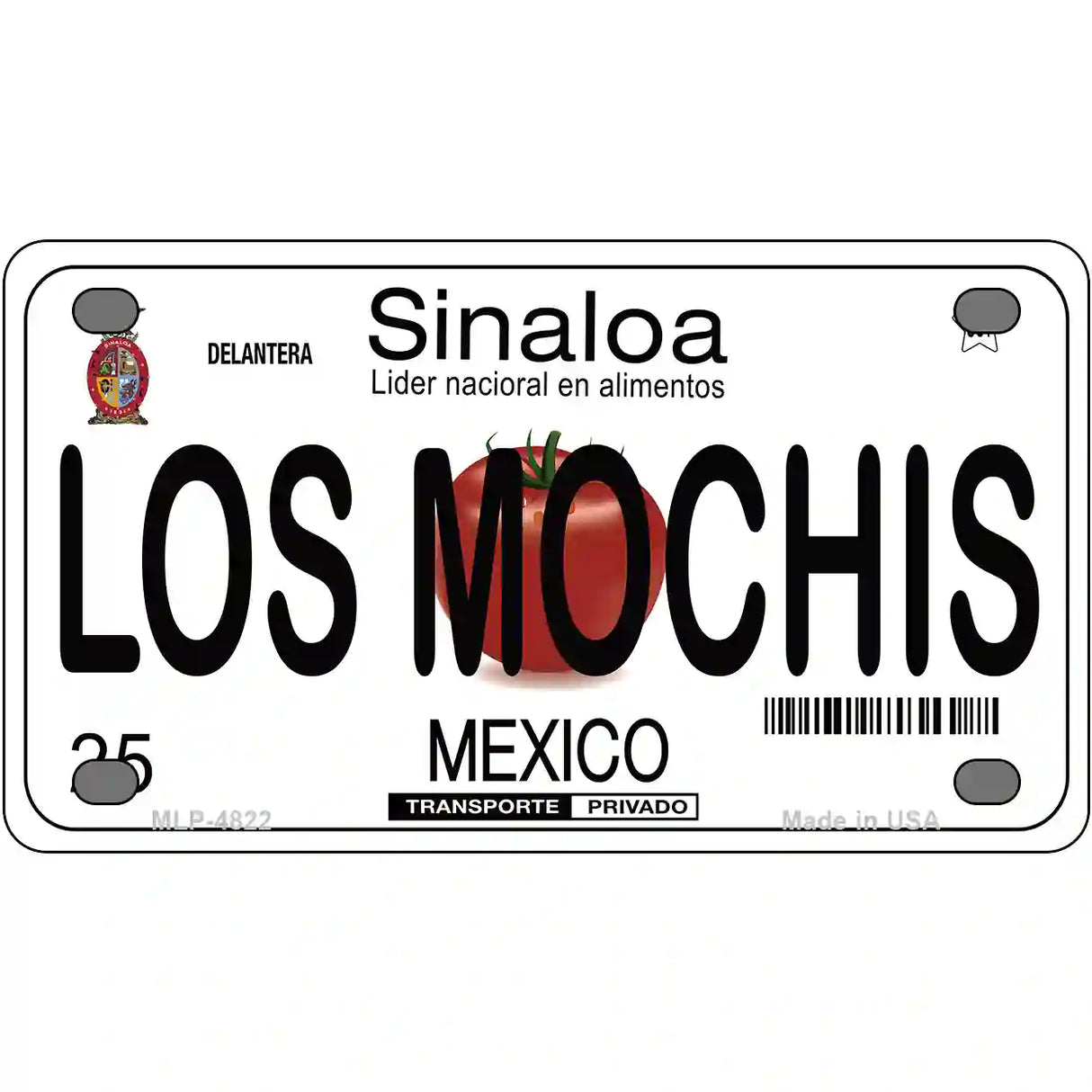 Los Mochis Mexico Novelty Metal License Plate 4" x 2.2" (MLP)