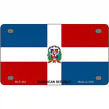 Dominican Republic Flag Metal Novelty License Plate 4" x 2.2" (MLP)