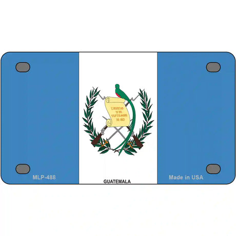 Guatemala Flag Metal Novelty License Plate 4" x 2.2" (MLP)