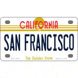 San Francisco California Novelty Metal License Plate 4" x 2.2" (MLP)