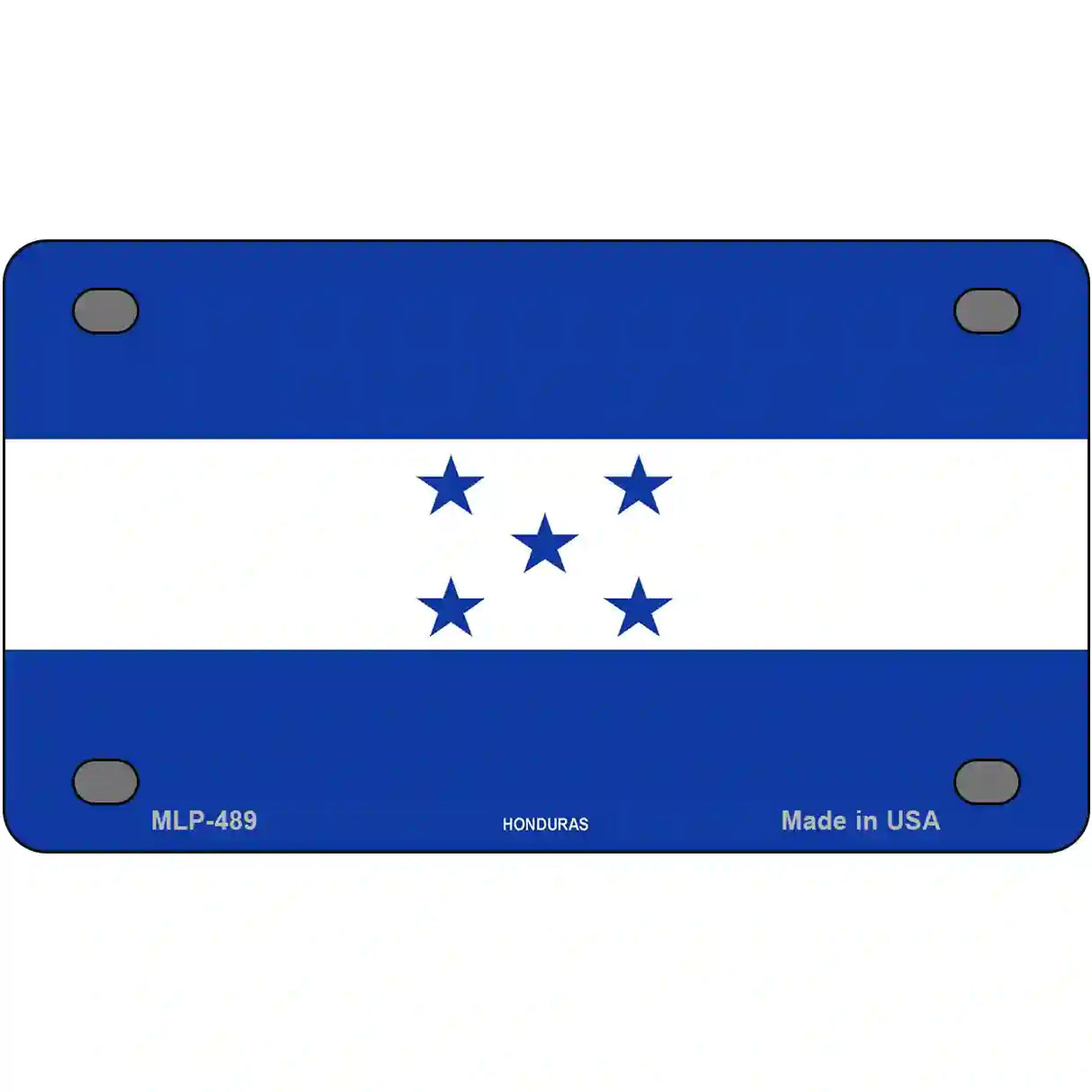 Honduras Flag Metal Novelty License Plate 4" x 2.2" (MLP)