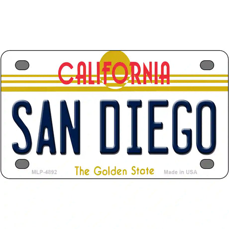 San Diego California Novelty Metal License Plate 4" x 2.2" (MLP)