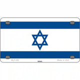 Israel Flag Metal Novelty License Plate 4" x 2.2" (MLP)