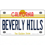 Beverly Hills California Novelty Metal License Plate 4" x 2.2" (MLP)