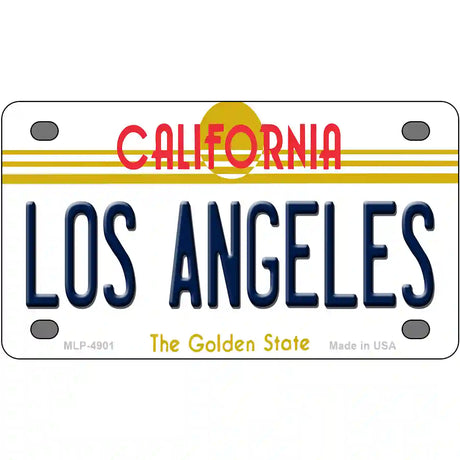 Los Angeles California Novelty State Metal License Plate 4" x 2.2" (MLP)