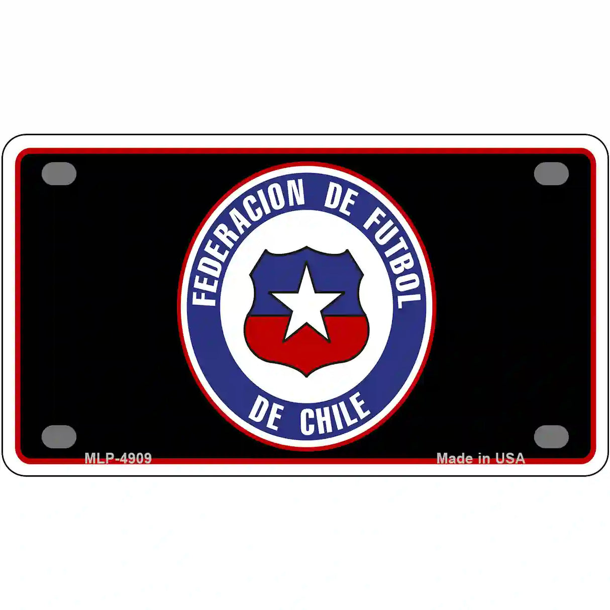 Federacion De Futbol De Chili Flag Metal Novelty License Plate 4" x 2.2" (MLP)