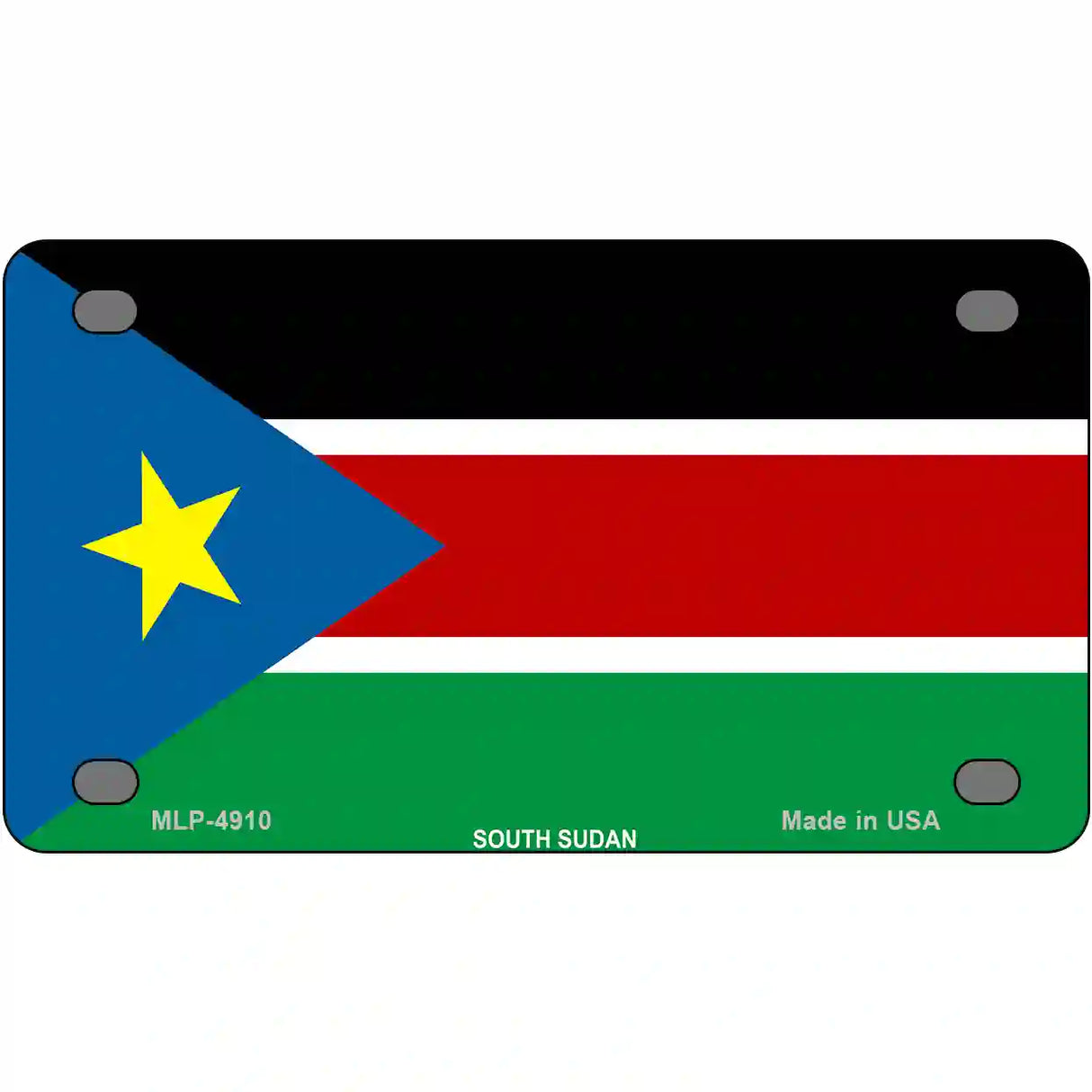 South Sudan Flag Metal Novelty License Plate 4" x 2.2" (MLP)