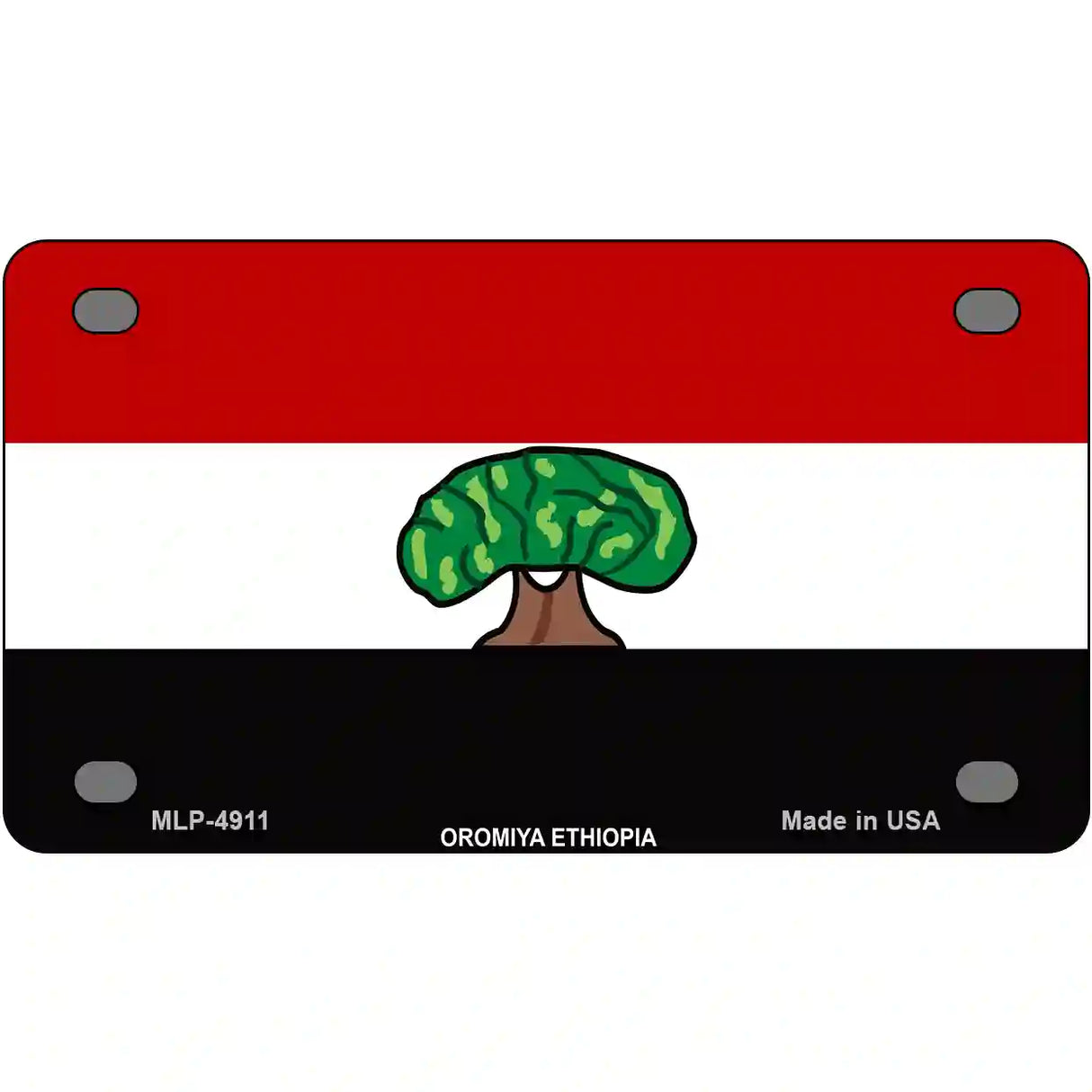 Oromiya Ethiopia Flag Metal Novelty License Plate 4" x 2.2" (MLP)