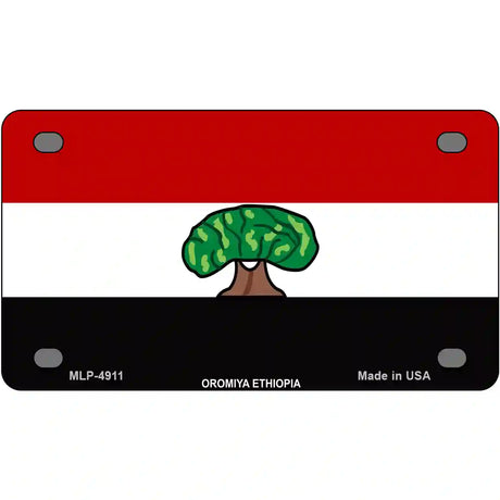 Oromiya Ethiopia Flag Metal Novelty License Plate 4" x 2.2" (MLP)