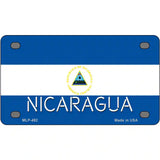 Nicaragua Flag Metal Novelty License Plate 4" x 2.2" (MLP)