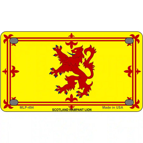 Scotland Lion Flag Metal Novelty License Plate 4" x 2.2" (MLP)