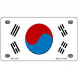 South Korea Flag Metal Novelty License Plate 4" x 2.2" (MLP)