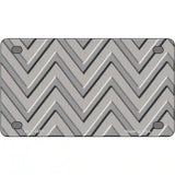 Grey Light Grey Chevron Metal Novelty License Plate 4" x 2.2" (MLP)