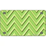 Lime Green Lighter Lime Green Chevron Metal Novelty License Plate 4" x 2.2" (MLP)