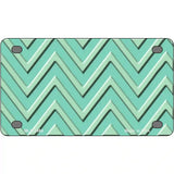 Mint Light Mint Chevron Metal Novelty License Plate 4" x 2.2" (MLP)