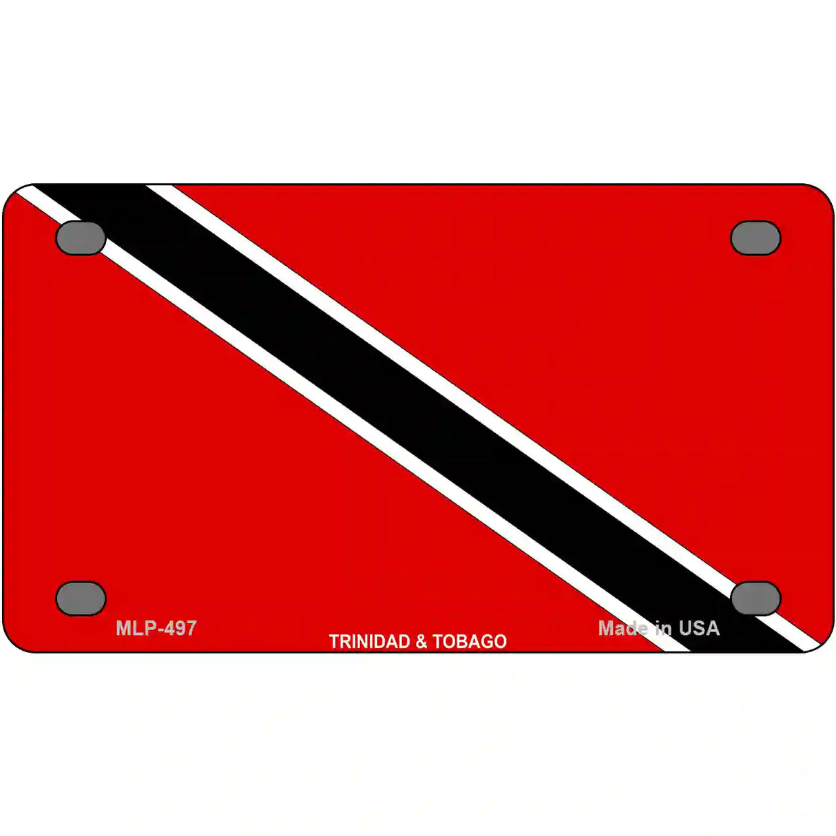 Trinidad Tobago Flag Metal Novelty License Plate 4" x 2.2" (MLP)