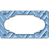 Light Blue Lighter Blue Chevron Metal Novelty License Plate LP-4990 4" x 2.2" (MLP)