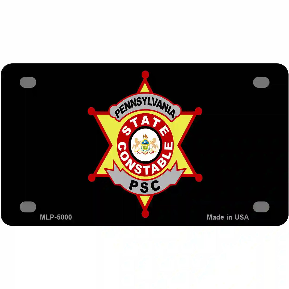 PA Constable Star Metal Novelty License Plate 4" x 2.2" (MLP)