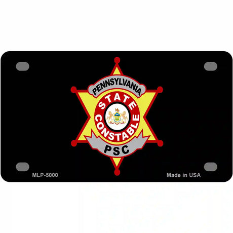 PA Constable Star Metal Novelty License Plate 4" x 2.2" (MLP)