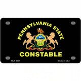 PA Constable Star Seal Metal Novelty License Plate 4" x 2.2" (MLP)