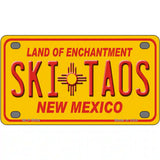 Ski Taos Yellow New Mexico Novelty License Plate 4" x 2.2" (MLP)