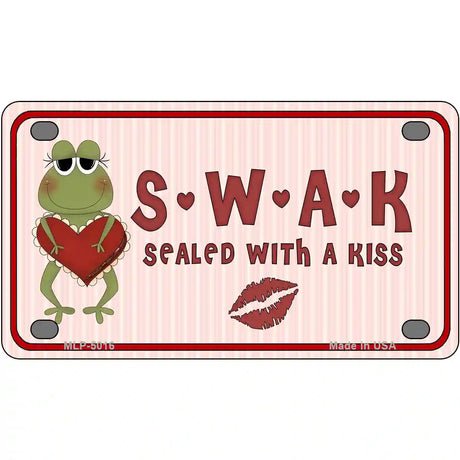 S.W.A.K. Valentine Frog Metal Novelty License Plate 4" x 2.2" (MLP)