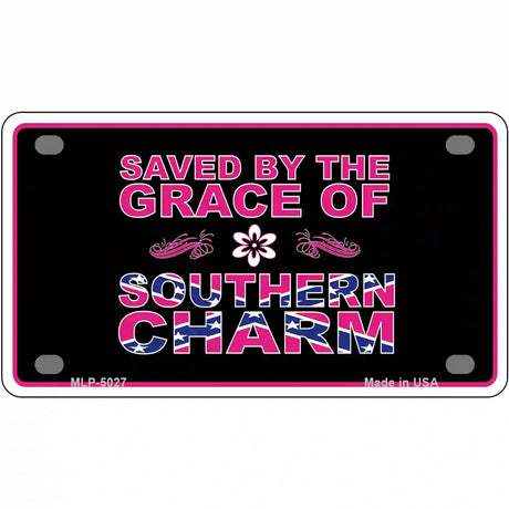 Southern Charm Metal Novelty License Plate 4" x 2.2" (MLP)