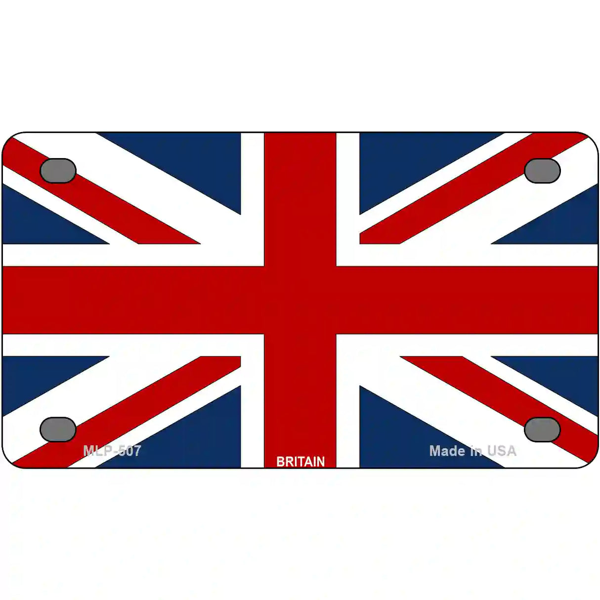 Britain Flag Metal Novelty License Plate 4" x 2.2" (MLP)