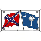 Confederate South Carolina State Flag Metal Novelty License Plate 4" x 2.2" (MLP)