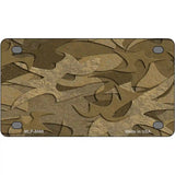 Brown Camouflage Metal Novelty License Plate 4" x 2.2" (MLP)