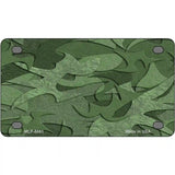 Green Camouflage Metal Novelty License Plate 4" x 2.2" (MLP)