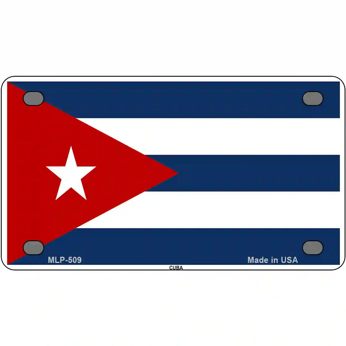 Cuba Flag Metal Novelty License Plate 4" x 2.2" (MLP)