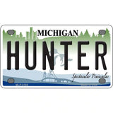 Hunter Michigan State Metal Novelty License Plate 4" x 2.2" (MLP)